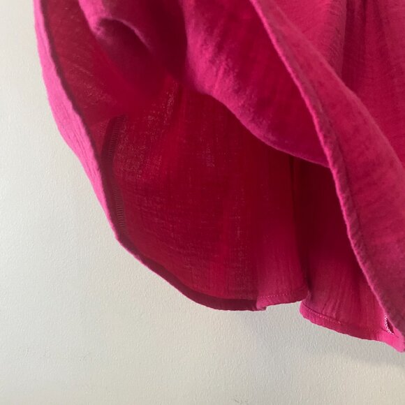 Handmade Children's Pink Upcycled Double Gauze Cotton Elastic Straps Dress - Picture 12 of 12